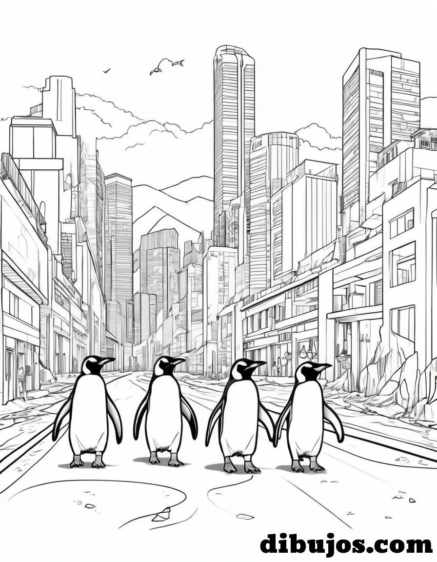Dibujo de Pinguinos