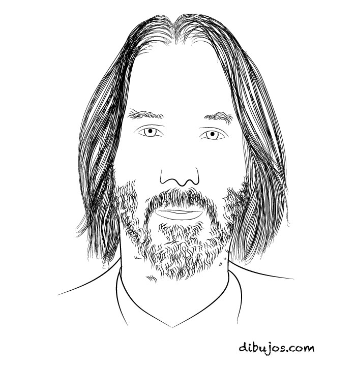 dibujo de Keanu Reeves