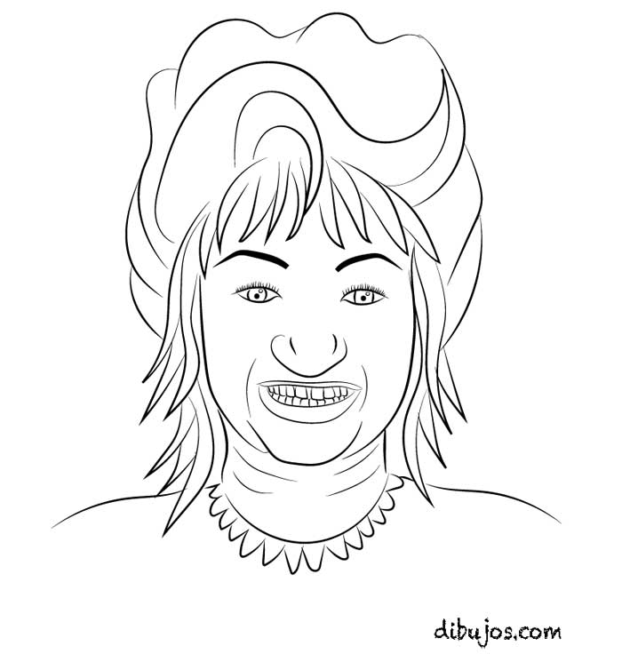 Dibujo de Celia Cruz